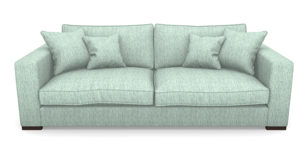 Product photograph of Stourhead 4 Seater Sofa In Aqua Clean Tenby - Duck Egg from Sofas and Stuff Limited