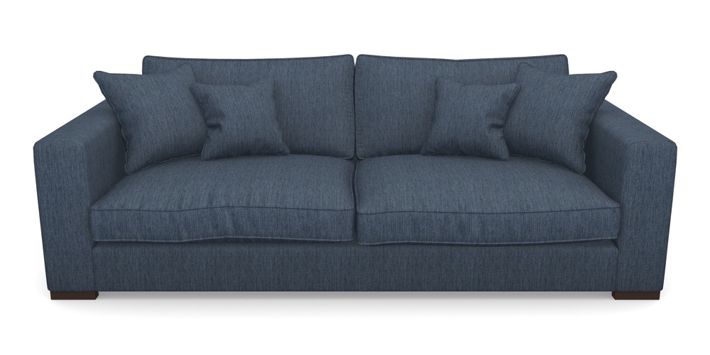 Product photograph of Stourhead 4 Seater Sofa In Aqua Clean Tenby - Navy from Sofas and Stuff Limited