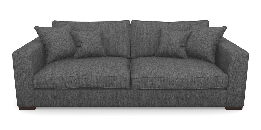 Product photograph of Stourhead 4 Seater Sofa In Aqua Clean Tenby - Slate from Sofas and Stuff Limited