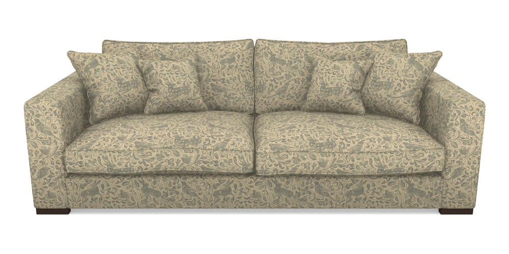 Product photograph of Stourhead 4 Seater Sofa In V A Drawn From Nature - Bird And Rabbit - Duck Egg from Sofas and Stuff Limited