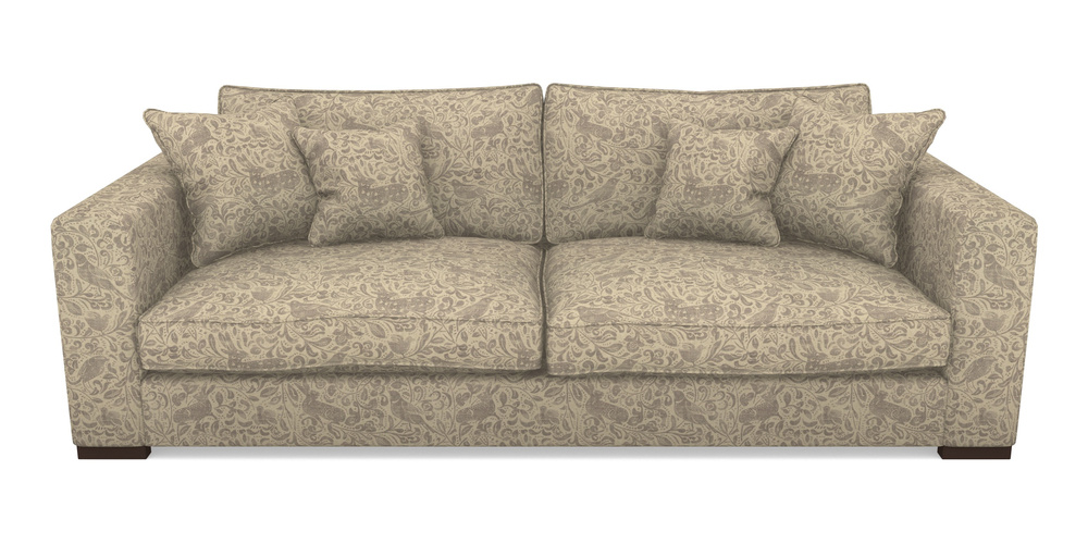 Product photograph of Stourhead 4 Seater Sofa In V A Drawn From Nature - Bird And Rabbit - Grey from Sofas and Stuff Limited