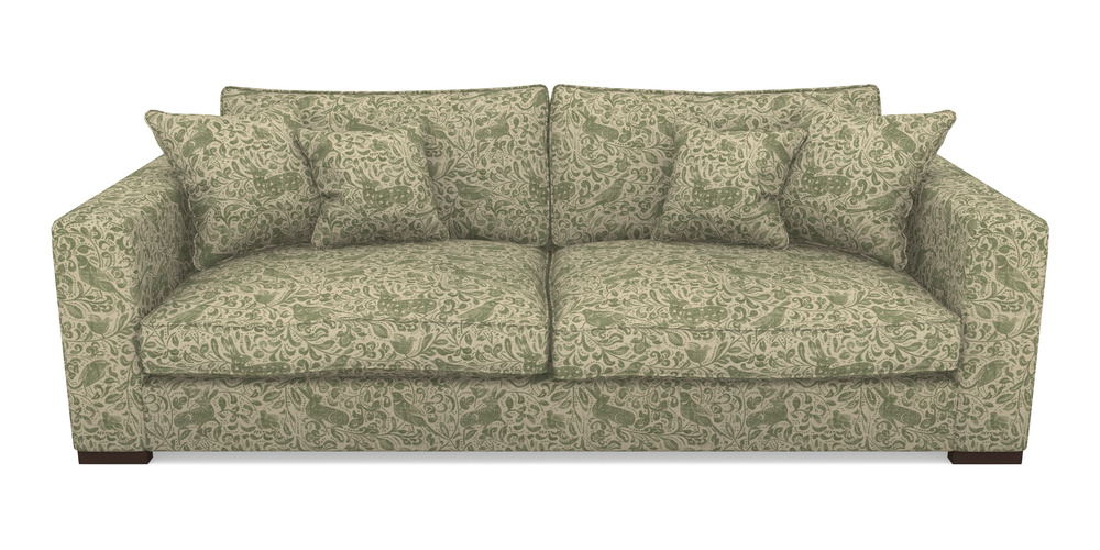 Product photograph of Stourhead 4 Seater Sofa In V A Drawn From Nature - Bird And Rabbit - Light Green from Sofas and Stuff Limited