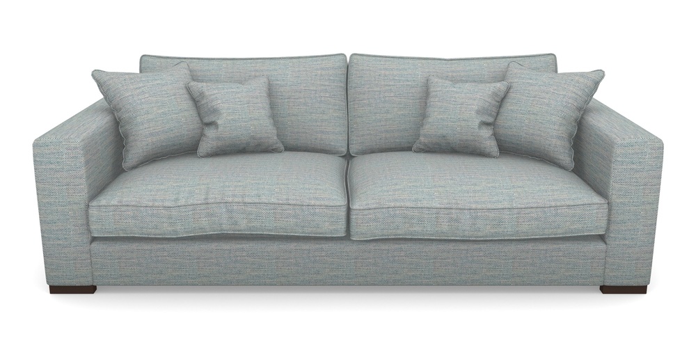 Product photograph of Stourhead 4 Seater Sofa In Basket Weave - Blue from Sofas and Stuff Limited