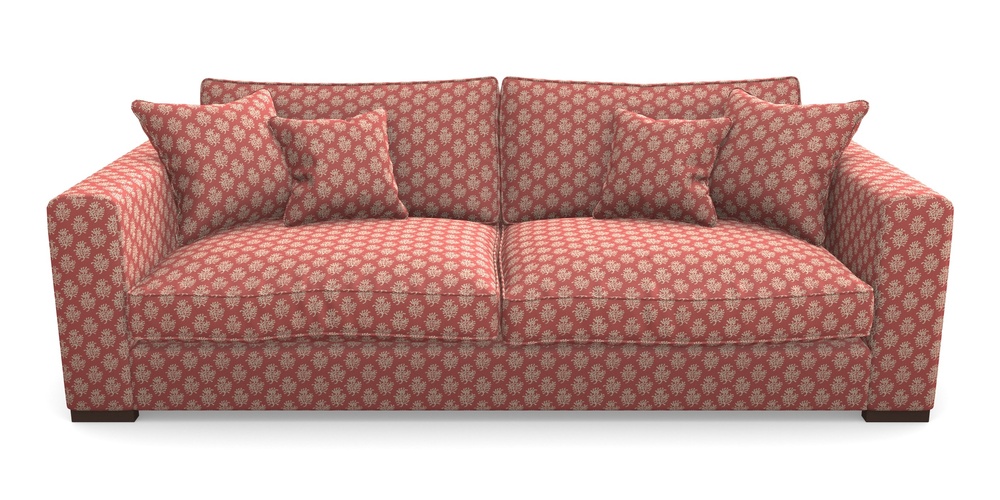 Product photograph of Stourhead 4 Seater Sofa In Cloth 21 - Coral 1 - Ginger Snap from Sofas and Stuff Limited