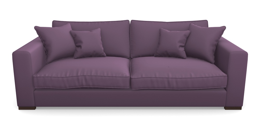 Product photograph of Stourhead 4 Seater Sofa In Clever Glossy Velvet - Blackcurrant from Sofas and Stuff Limited