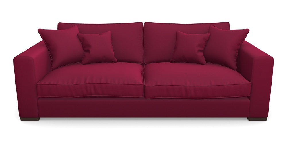 Product photograph of Stourhead 4 Seater Sofa In Clever Glossy Velvet - Chianti from Sofas and Stuff Limited