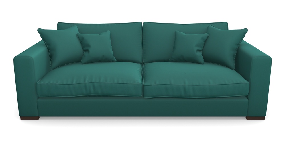 Product photograph of Stourhead 4 Seater Sofa In Clever Glossy Velvet - Kingfisher from Sofas and Stuff Limited