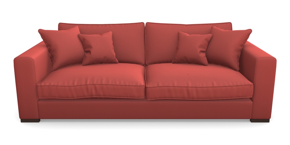 Product photograph of Stourhead 4 Seater Sofa In Clever Glossy Velvet - Scorched Earth from Sofas and Stuff Limited
