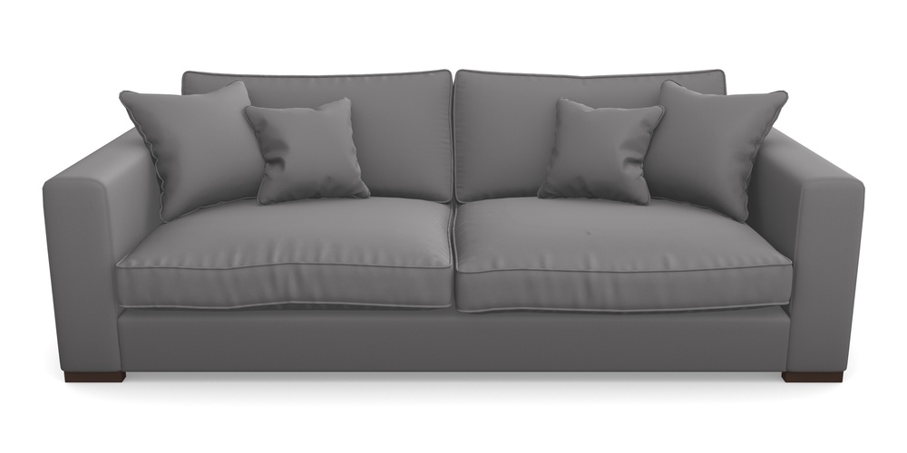 Product photograph of Stourhead 4 Seater Sofa In Clever Glossy Velvet - Shadow from Sofas and Stuff Limited