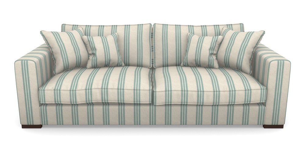 Product photograph of Stourhead 4 Seater Sofa In Cloth 18 Stripes - Bengal - Basil from Sofas and Stuff Limited