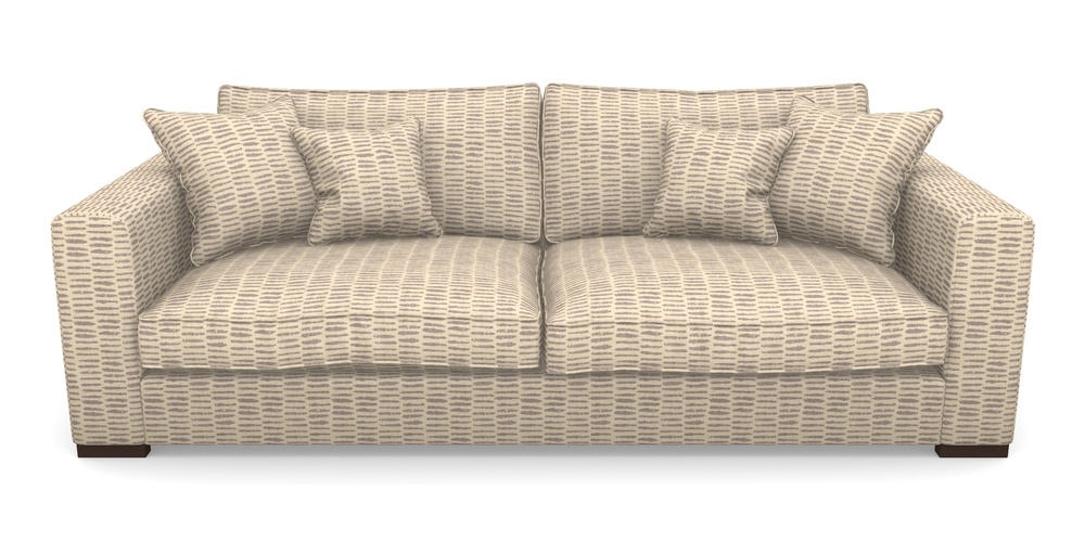 Product photograph of Stourhead 4 Seater Sofa In Cloth 18 - Daub - Berry from Sofas and Stuff Limited