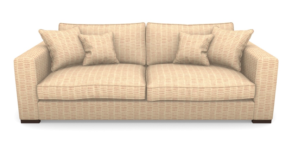 Product photograph of Stourhead 4 Seater Sofa In Cloth 18 - Daub - Flamingo from Sofas and Stuff Limited