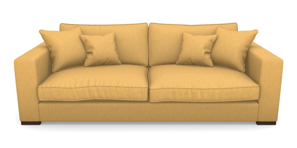 Product photograph of Stourhead 4 Seater Sofa In Clever Cotton Mix - Mustard from Sofas and Stuff Limited