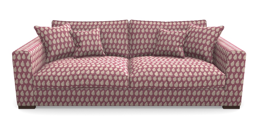 Product photograph of Stourhead 4 Seater Sofa In Cloth 21 - Oak Leaf - Cassis from Sofas and Stuff Limited