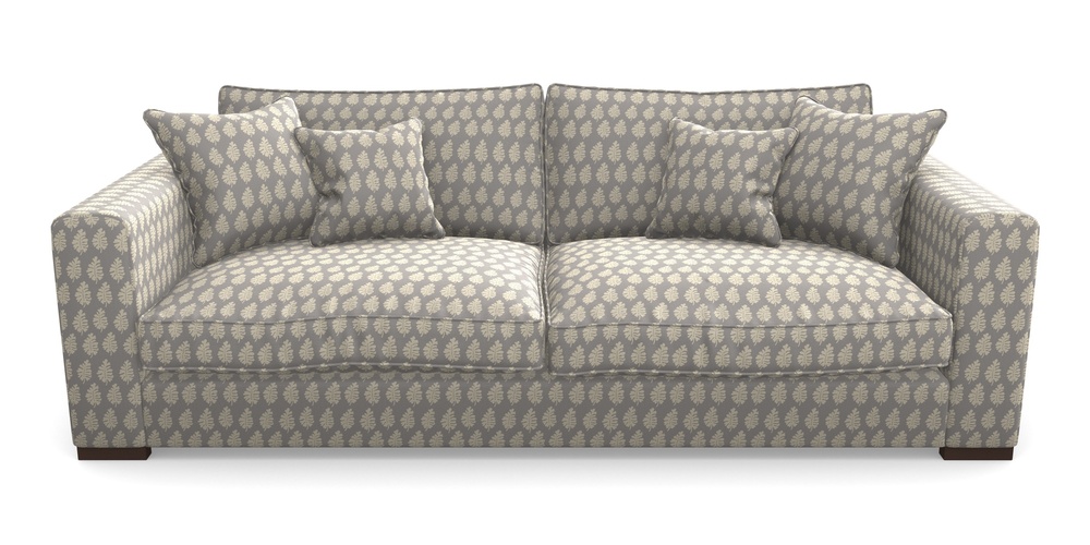 Product photograph of Stourhead 4 Seater Sofa In Cloth 21 - Oak Leaf - Magnesium from Sofas and Stuff Limited