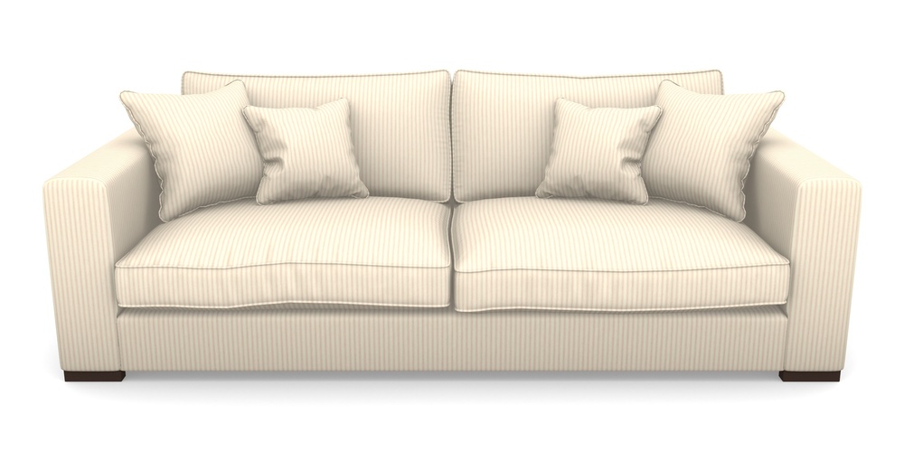 Product photograph of Stourhead 4 Seater Sofa In Cotton Stripe - Pink from Sofas and Stuff Limited