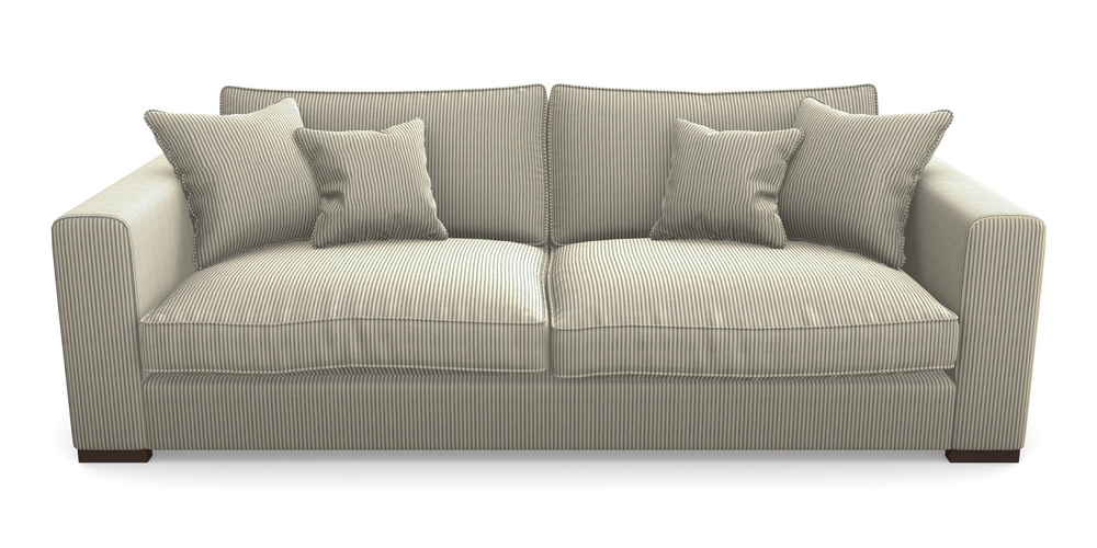 Product photograph of Stourhead 4 Seater Sofa In Cloth 21 - Simple Stripe - Bilberry from Sofas and Stuff Limited