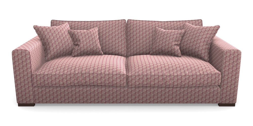 Product photograph of Stourhead 4 Seater Sofa In Cloth 21 - Spring Twig - Cassis from Sofas and Stuff Limited