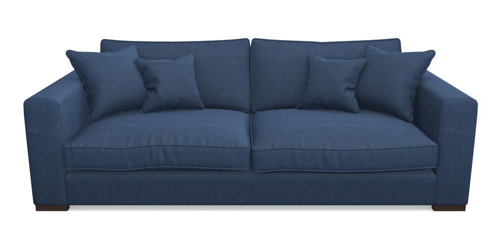 Product photograph of Stourhead 4 Seater Sofa In Clever Tough And Eco Velvet - Agean from Sofas and Stuff Limited