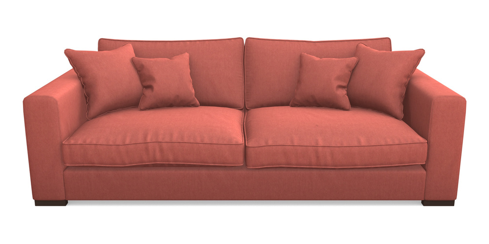 Product photograph of Stourhead 4 Seater Sofa In Clever Tough And Eco Velvet - Damson from Sofas and Stuff Limited