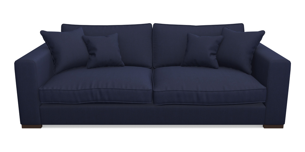 Product photograph of Stourhead 4 Seater Sofa In Clever Tough And Eco Velvet - Indigo from Sofas and Stuff Limited