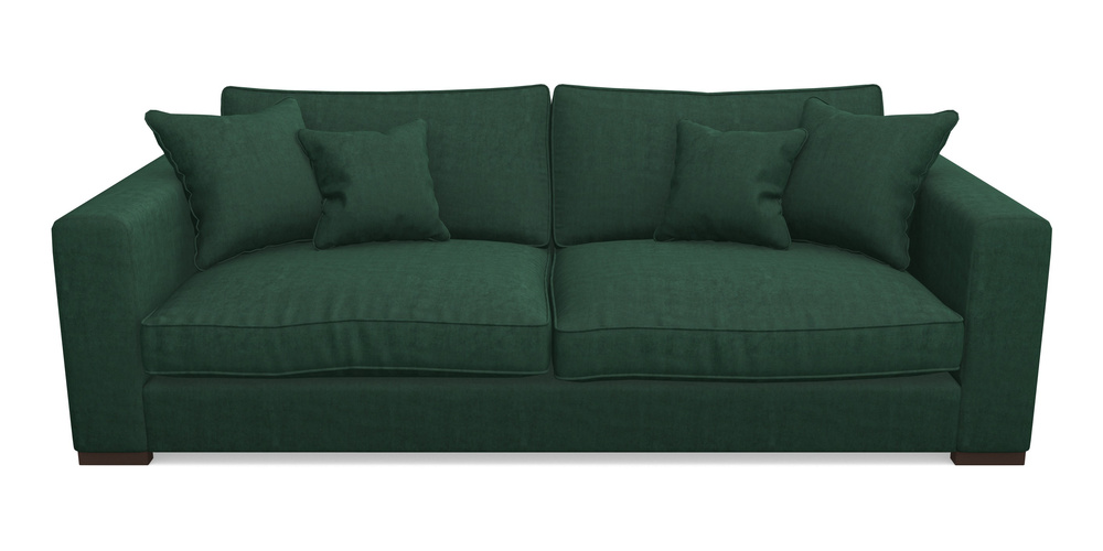 Product photograph of Stourhead 4 Seater Sofa In Clever Tough And Eco Velvet - Pine from Sofas and Stuff Limited