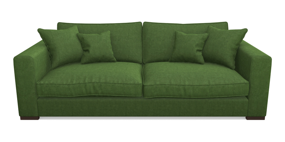 Product photograph of Stourhead 4 Seater Sofa In Clever Tough And Eco Velvet - Shamrock from Sofas and Stuff Limited