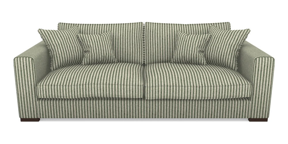 Product photograph of Stourhead 4 Seater Sofa In Cloth 22 - Pinstripe - Courgette from Sofas and Stuff Limited