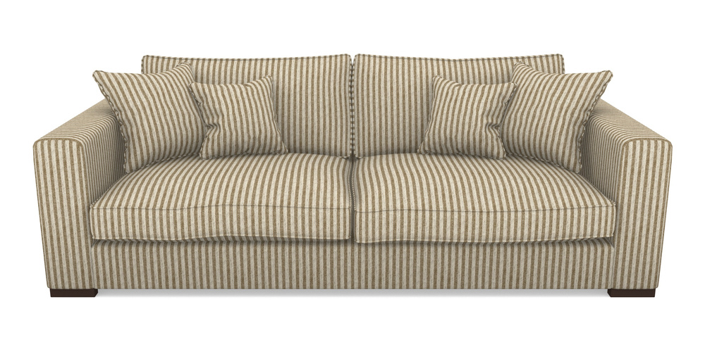 Product photograph of Stourhead 4 Seater Sofa In Cloth 22 - Pinstripe - Fallen Leaf from Sofas and Stuff Limited