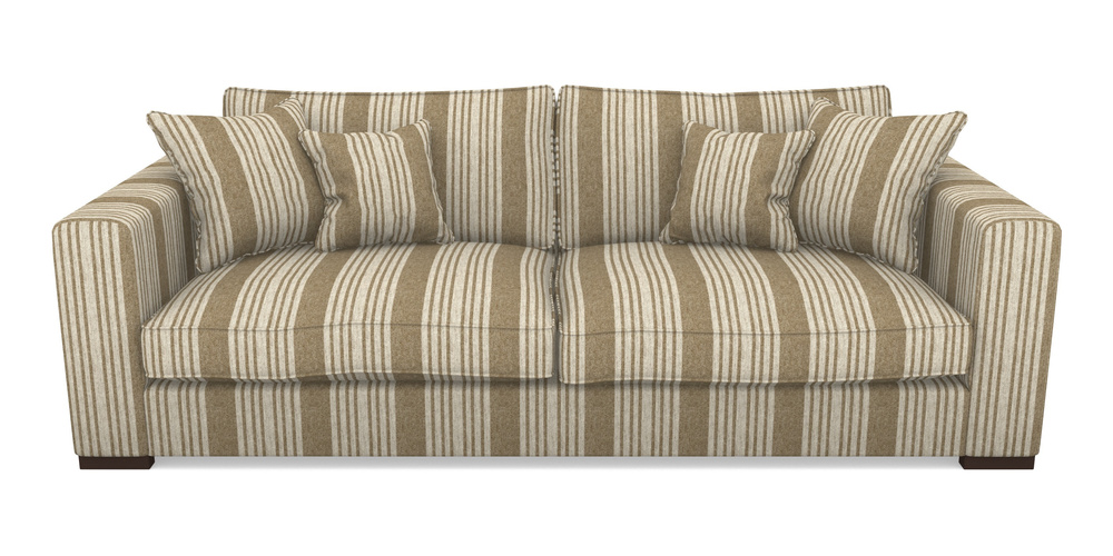 Product photograph of Stourhead 4 Seater Sofa In Cloth 22 - Bayadere - Fallen Leaf from Sofas and Stuff Limited