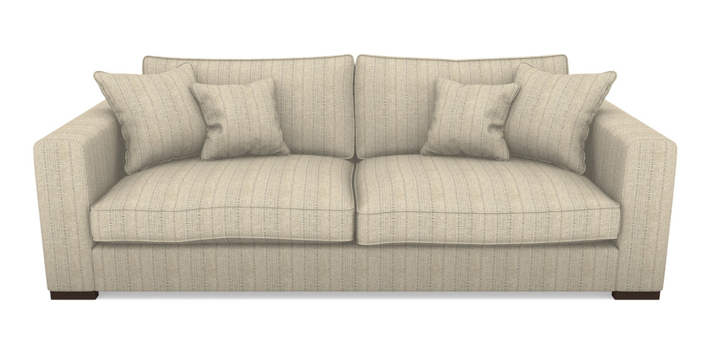 Product photograph of Stourhead 4 Seater Sofa In Cloth 20 - Design 1 - Natural Herringbone from Sofas and Stuff Limited