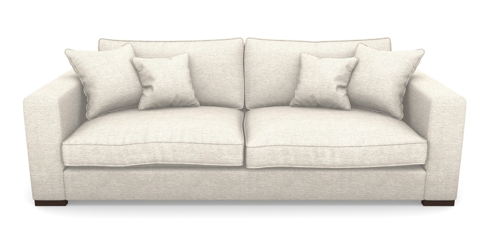 Product photograph of Stourhead 4 Seater Sofa In Dundee Herringbone - Linen from Sofas and Stuff Limited