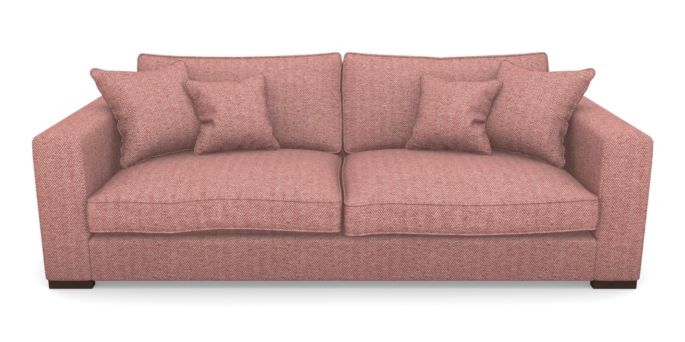 Product photograph of Stourhead 4 Seater Sofa In Dundee Herringbone - Rose from Sofas and Stuff Limited