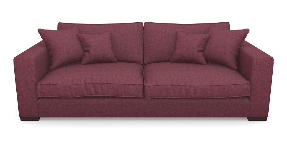 Product photograph of Stourhead 4 Seater Sofa In Easy Clean Plain - Chianti from Sofas and Stuff Limited