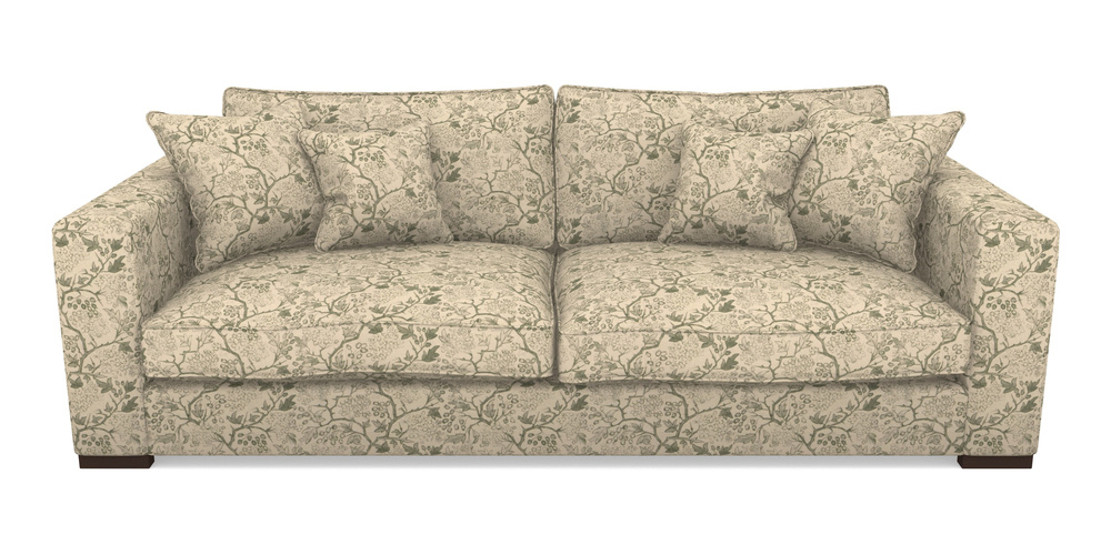 Product photograph of Stourhead 4 Seater Sofa In Rhs Collection - Gertrude Jekyll Linen Cotton Blend - Green from Sofas and Stuff Limited