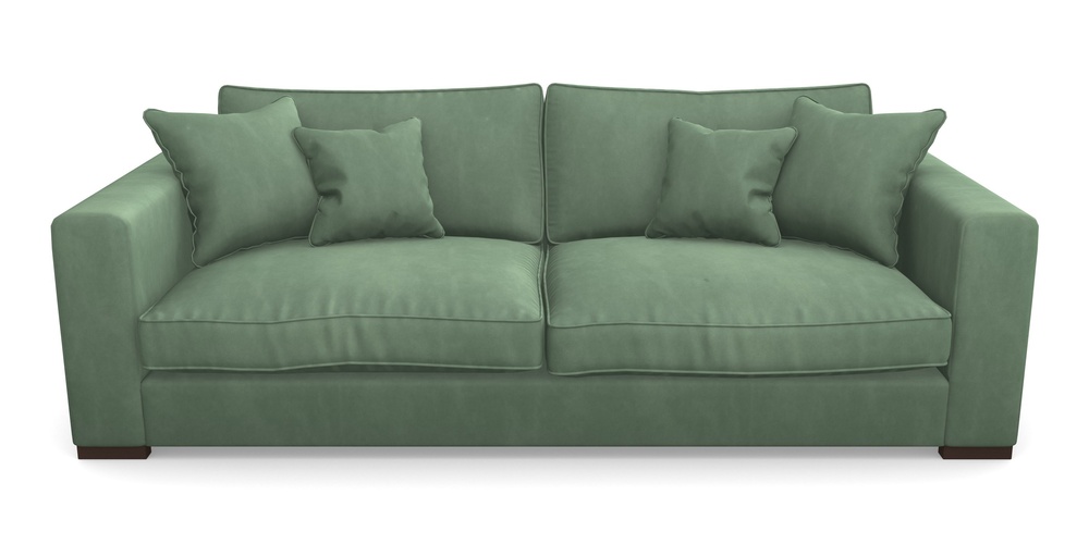 Product photograph of Stourhead 4 Seater Sofa In House Clever Velvet - Celadon from Sofas and Stuff Limited