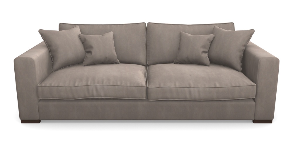 Product photograph of Stourhead 4 Seater Sofa In House Clever Velvet - Cocoa from Sofas and Stuff Limited