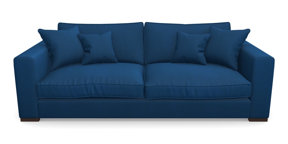 Product photograph of Stourhead 4 Seater Sofa In House Clever Velvet - Royal from Sofas and Stuff Limited