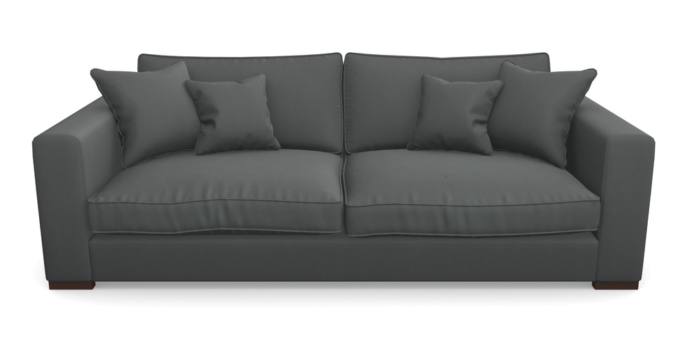 Product photograph of Stourhead 4 Seater Sofa In House Clever Velvet - Slate from Sofas and Stuff Limited