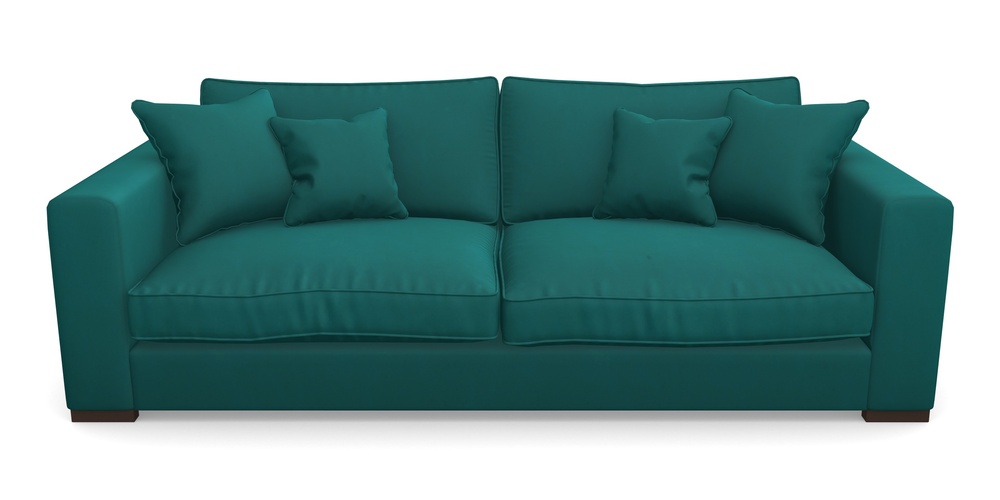 Product photograph of Stourhead 4 Seater Sofa In House Clever Velvet - Teal from Sofas and Stuff Limited
