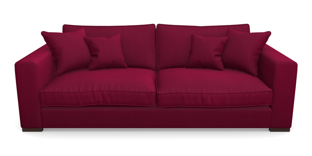 Product photograph of Stourhead 4 Seater Sofa In House Clever Velvet - Wine from Sofas and Stuff Limited