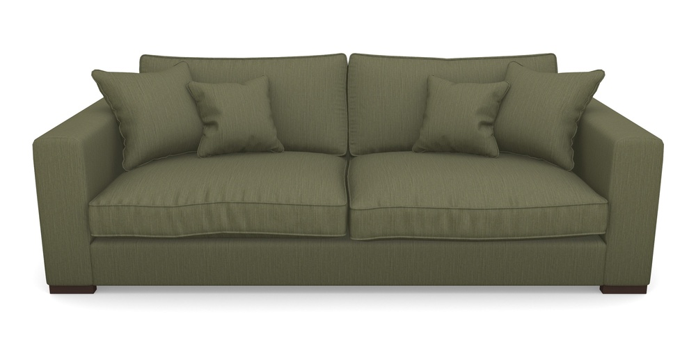 Product photograph of Stourhead 4 Seater Sofa In Herringbone - Army from Sofas and Stuff Limited