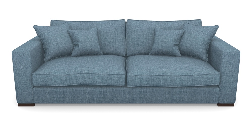 Product photograph of Stourhead 4 Seater Sofa In House Plain - Cobalt from Sofas and Stuff Limited
