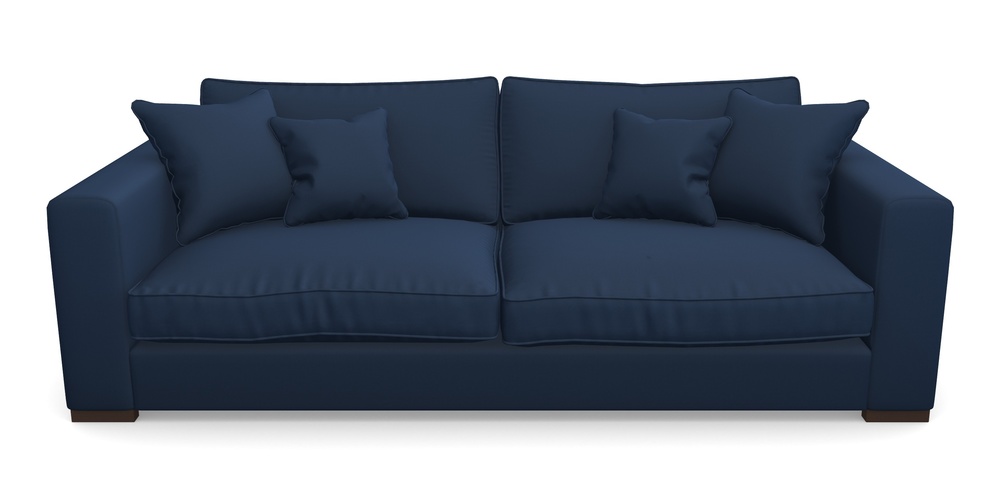 Product photograph of Stourhead 4 Seater Sofa In House Velvet - Indigo from Sofas and Stuff Limited