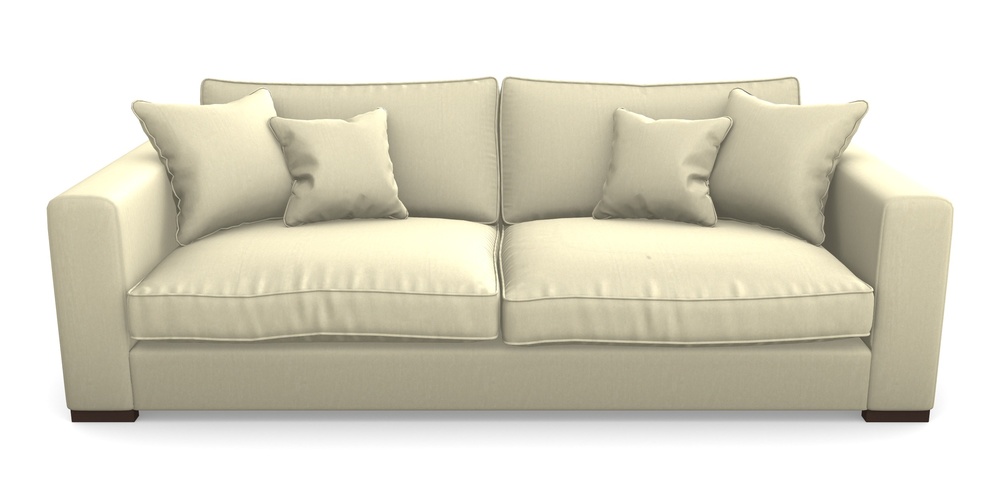 Product photograph of Stourhead 4 Seater Sofa In House Velvet - Latte from Sofas and Stuff Limited