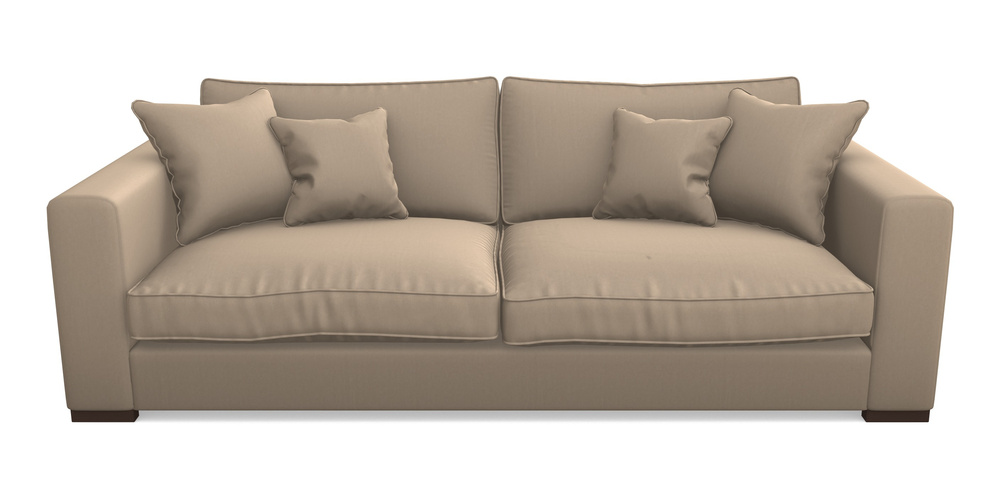 Product photograph of Stourhead 4 Seater Sofa In House Velvet - Linen from Sofas and Stuff Limited