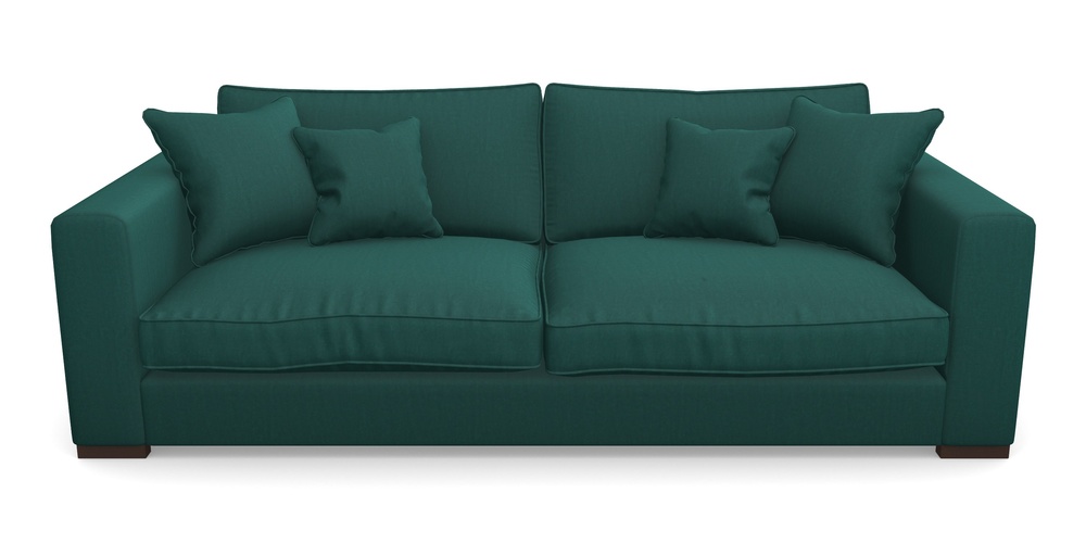 Product photograph of Stourhead 4 Seater Sofa In House Velvet - Peacock from Sofas and Stuff Limited