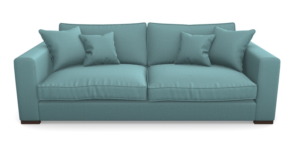 Product photograph of Stourhead 4 Seater Sofa In House Velvet - Wedgewood from Sofas and Stuff Limited