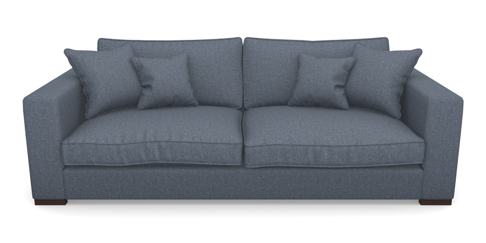 Product photograph of Stourhead 4 Seater Sofa In House Wool - Navy from Sofas and Stuff Limited