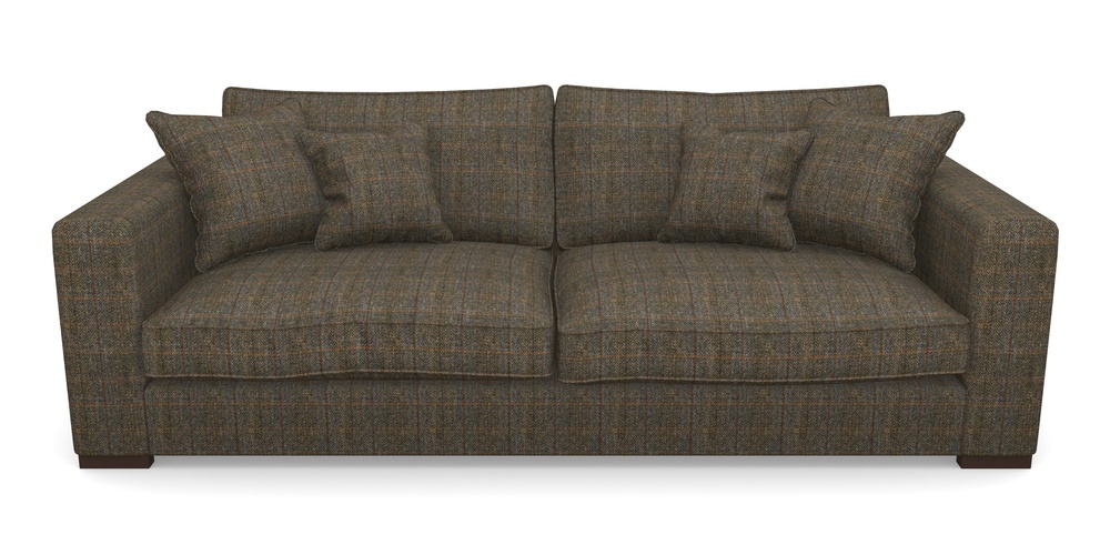 Product photograph of Stourhead 4 Seater Sofa In Harris Tweed House - Harris Tweed House Blue from Sofas and Stuff Limited